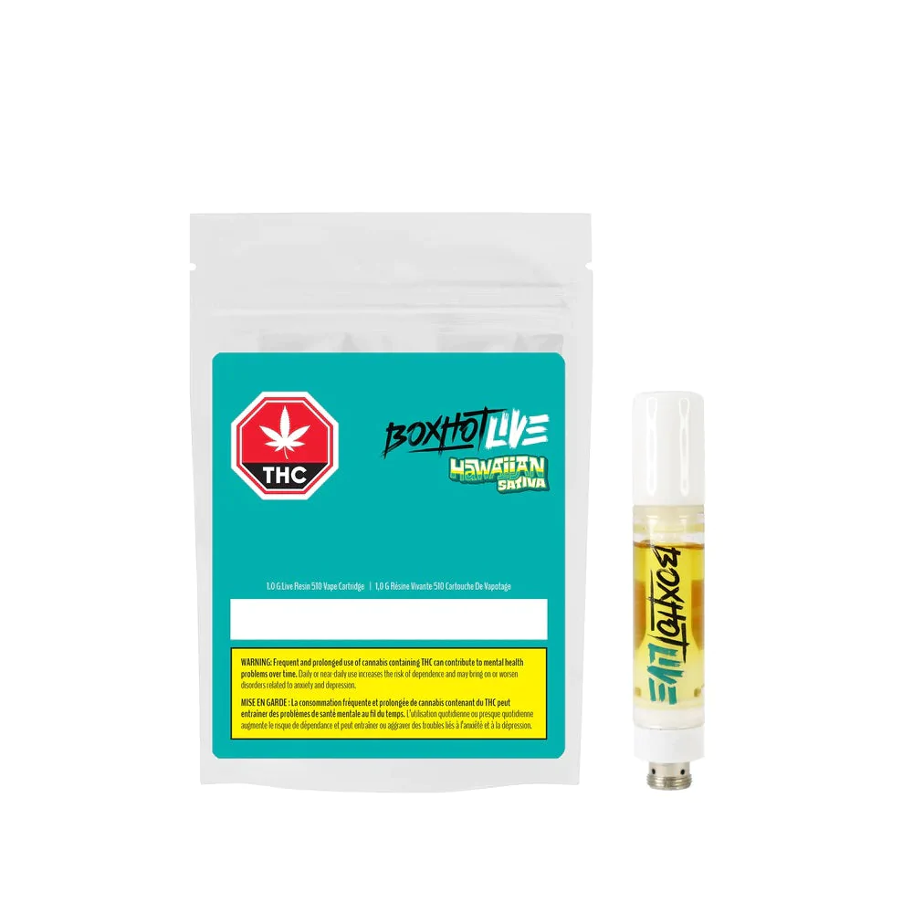 Hawaiian Sativa Live Resin Cartridge - Hawaiian Sativa Live Resin Cartridge 1G